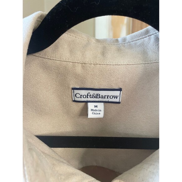 Croft & Barrow Woman Botton Down Shirt, Soft Suede Feel Collared Medium - Picture 8 of 8